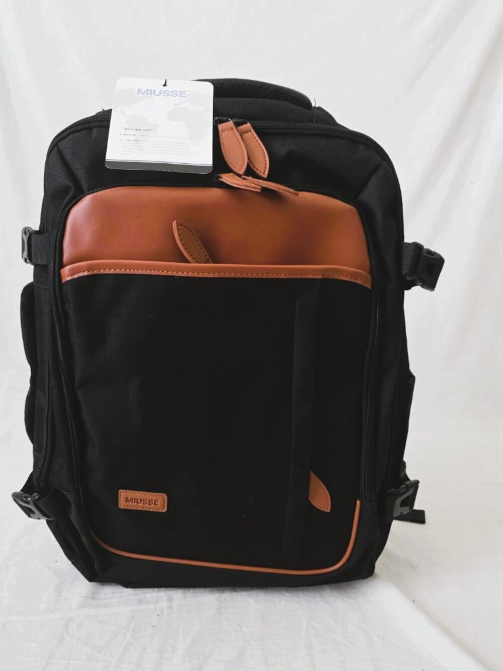 NWT! Muisse Laptop Travel Backpack Duffel Tote w/USB Cord and Luggage Strap